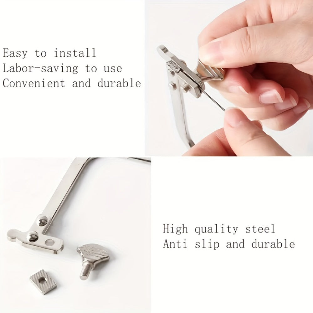 Hand Saw Kit with 12 Blades – Adjustable Jewelry Making Saw Frame, Multi-Function Manual Cutting Tool for Wood, Metal, Stone & Craft DIY Projects