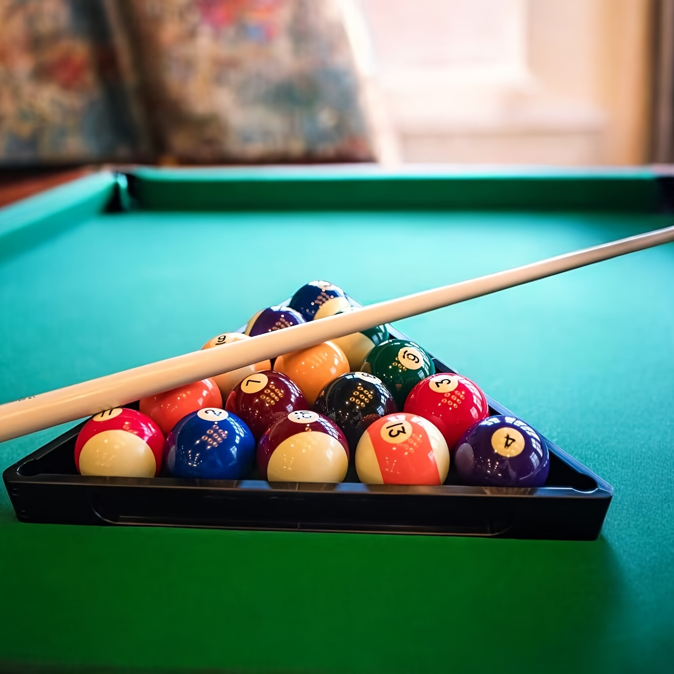 Billiard Ball Set 16-Piece 2-1/4 Inch Premium Pool Balls – Complete 8-Ball Set with Aiming Guide & 2 Chalks for Home Game Room, Bar & Tournament Play, Standard Size 57.2mm