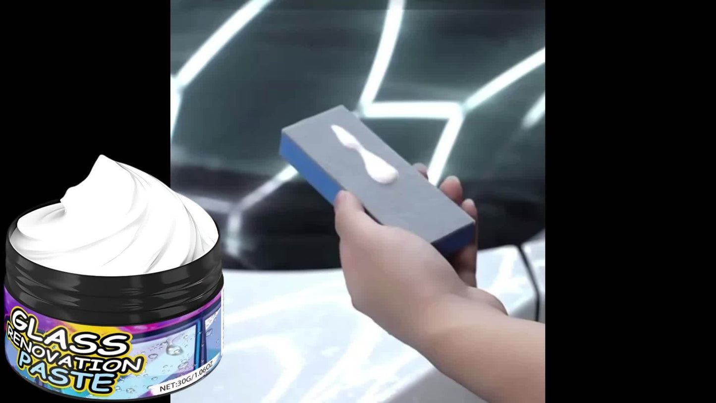 Car Glass Polishing Compound 30g – Windshield & Rearview Mirror Scratch Remover, Brightening Polish with Protective Coating for Auto Glass Restoration
