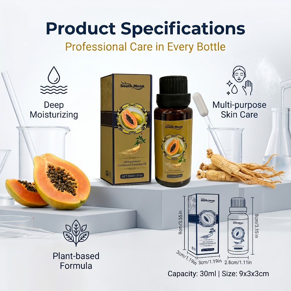 Hydrating Body Oil for Women – Moisturizing Essential Oil Skin Care Complex, Travel Size 1 oz Nourishing Body Massage Oil with Natural Ingredients, Soft Glow Dry Skin Gift