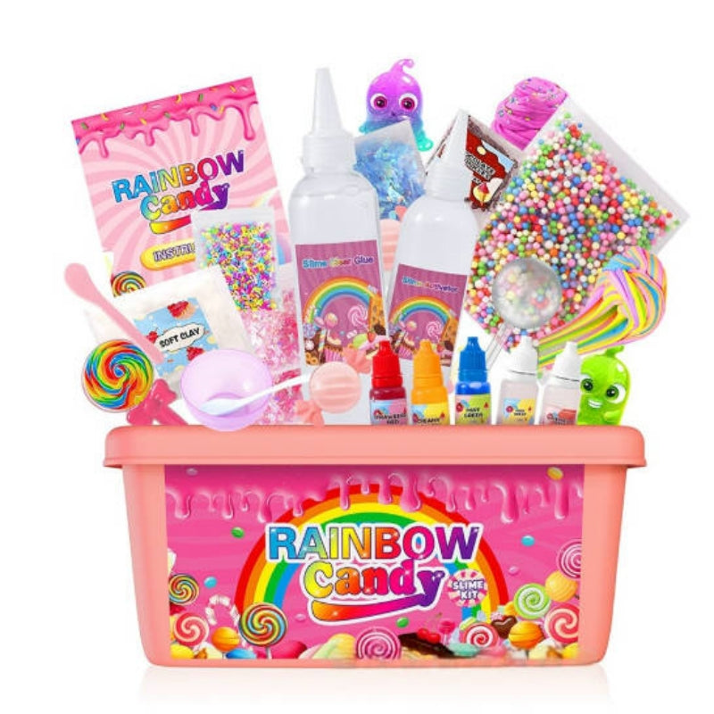 Novelty Slime Toy Ice Cream & Lollipop Set for Kids – Cute Food Shaped Squishy Slime, Fun Party Favors for Christmas Halloween Easter, Sensory Play Gift for Girls & Boys Ages 3+