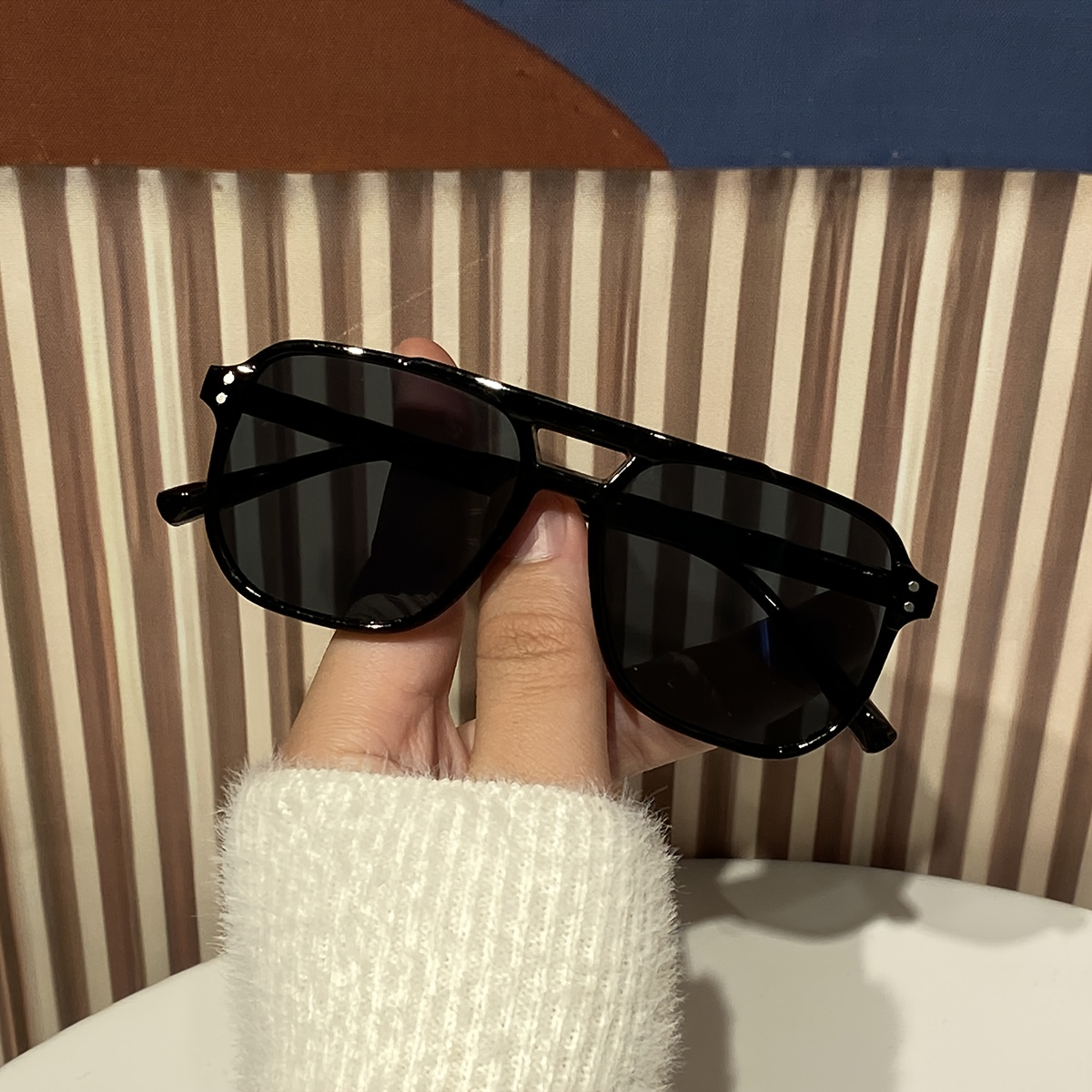 Oversized Round Novelty Glasses 12 Pack Multicolor Tortoiseshell - Double Frame Full Rim Plastic Eyewear Bulk Set for Party Prom Photo Shoot Costume, European American Style Decorative Glasses Men Women