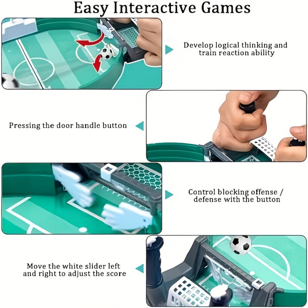 Tabletop Soccer Game for Kids – Portable 2 Player Football Board Game, Parent-Child Competitive Table Football Toy, Durable PP Material, Indoor Family Party Game, Birthday Christmas Thanksgiving Gift