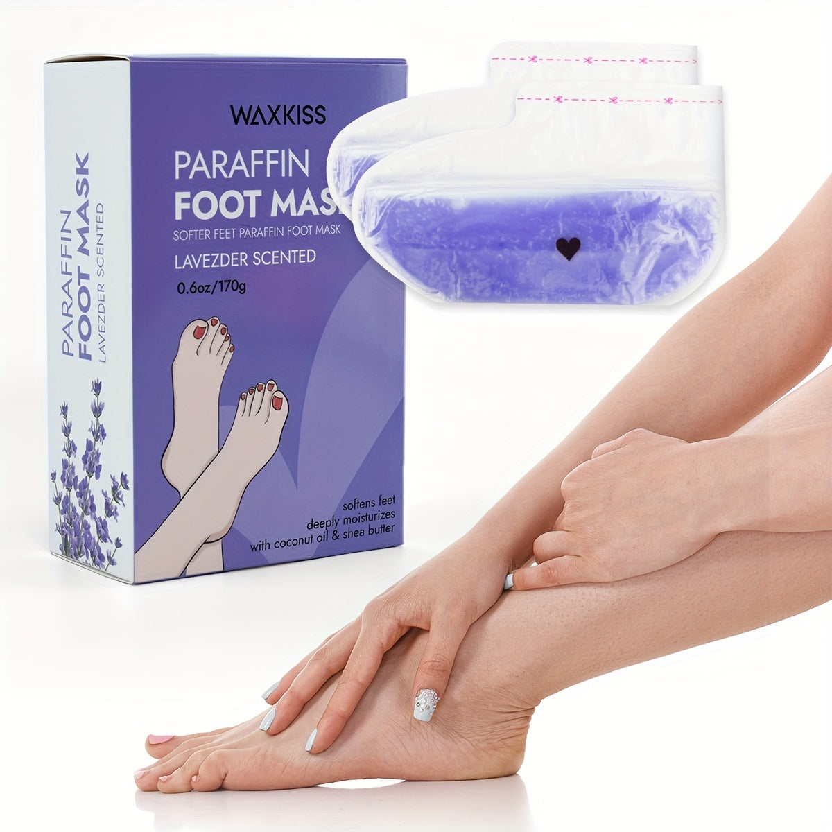Paraffin Wax Hand & Foot Mask Deep Moisturizing Beauty Treatment – Smooth Soft Skin, Pink Grapefruit & Lavender Scents, Long-Lasting Stone Wax Formula, Home Spa Gift Set for Women