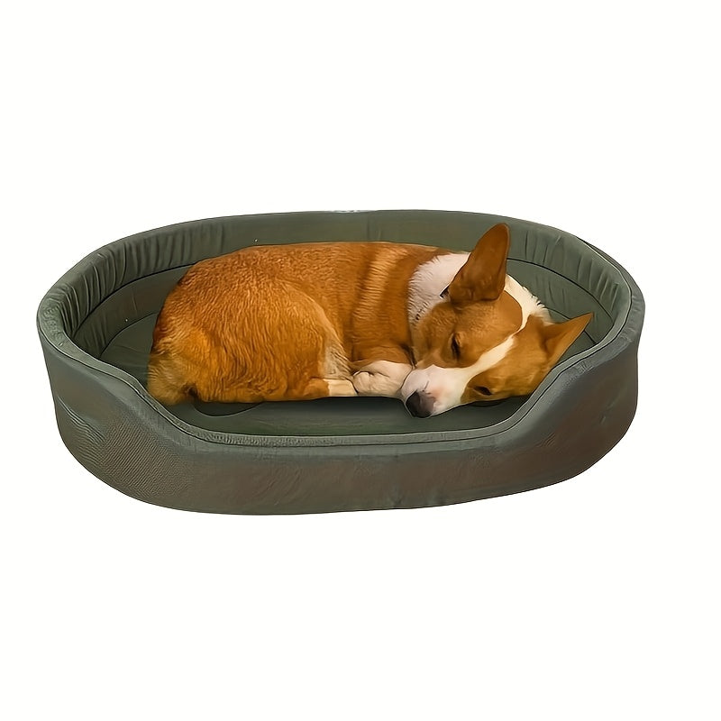 Orthopedic Dog Bed for Large Dogs - Plush Sherpa Removable Washable Cover, Memory Foam Support Pet Sofa Mat for All Seasons, Anti-Slip Bottom Kennel Crate Pad for Medium and Large Breed Dogs, 3 Sizes