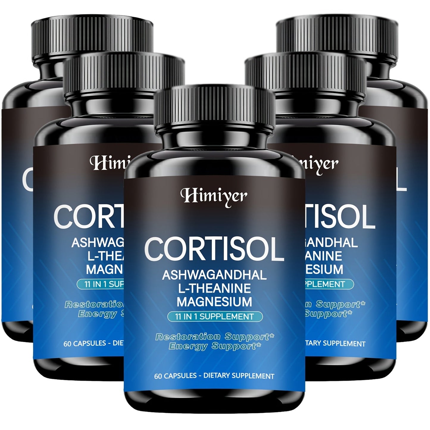 Ashwagandha & Rhodiola Rosea Capsules for Cortisol Control, Energy & Restful Sleep – with L-Theanine & Magnesium for Stress Relief & Mood Support | 60 Capsules | ShopVora UK