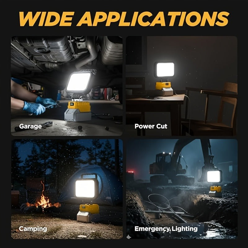 Waterproof LED Work Light – Dewalt / Makita / M18 Battery