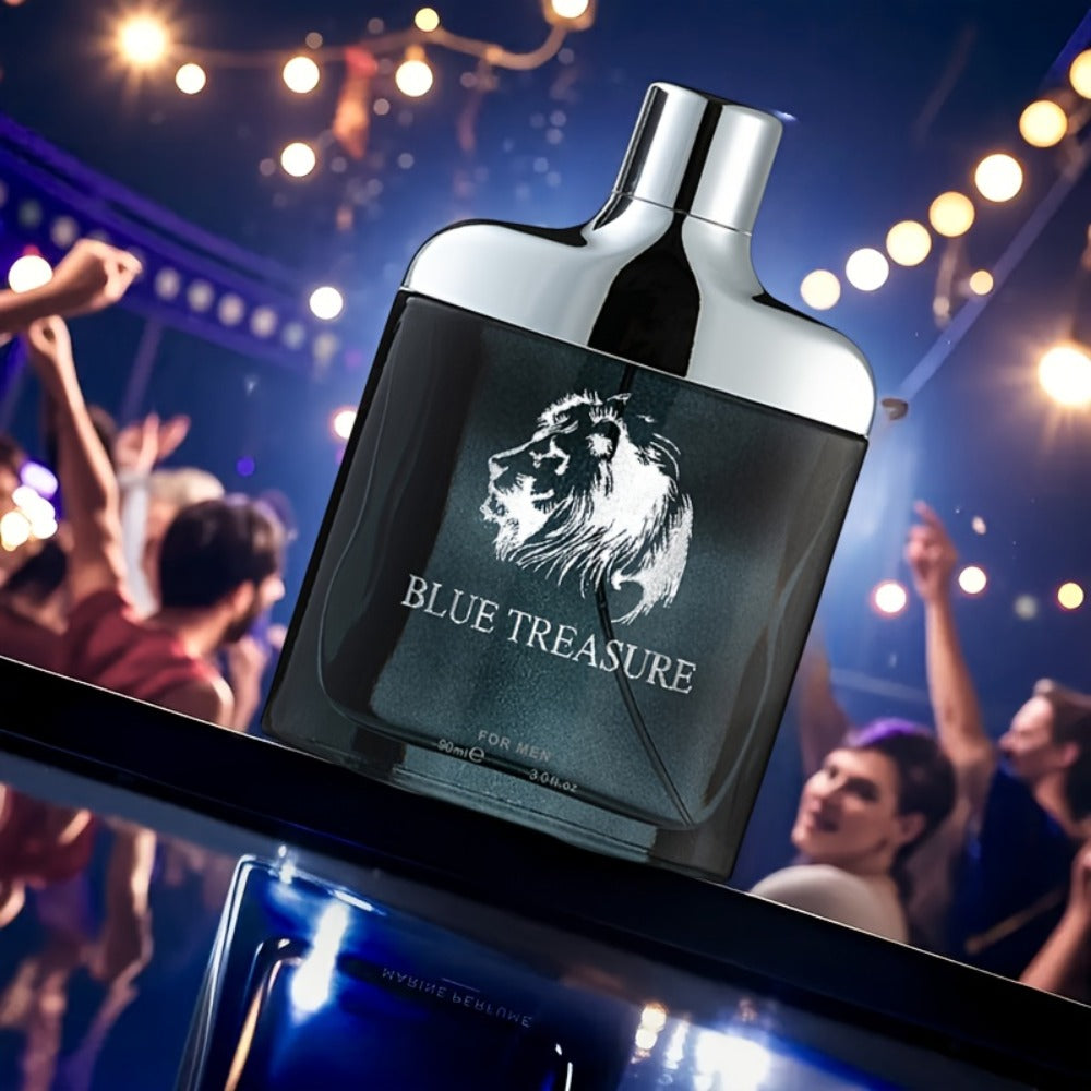 Arabian Oud Perfume Unisex - Dubai Luxury Woody Fragrance 3.38 oz Long Lasting Middle East Scent, Limited Edition Blue Treasure Cologne Gift for Men and Women