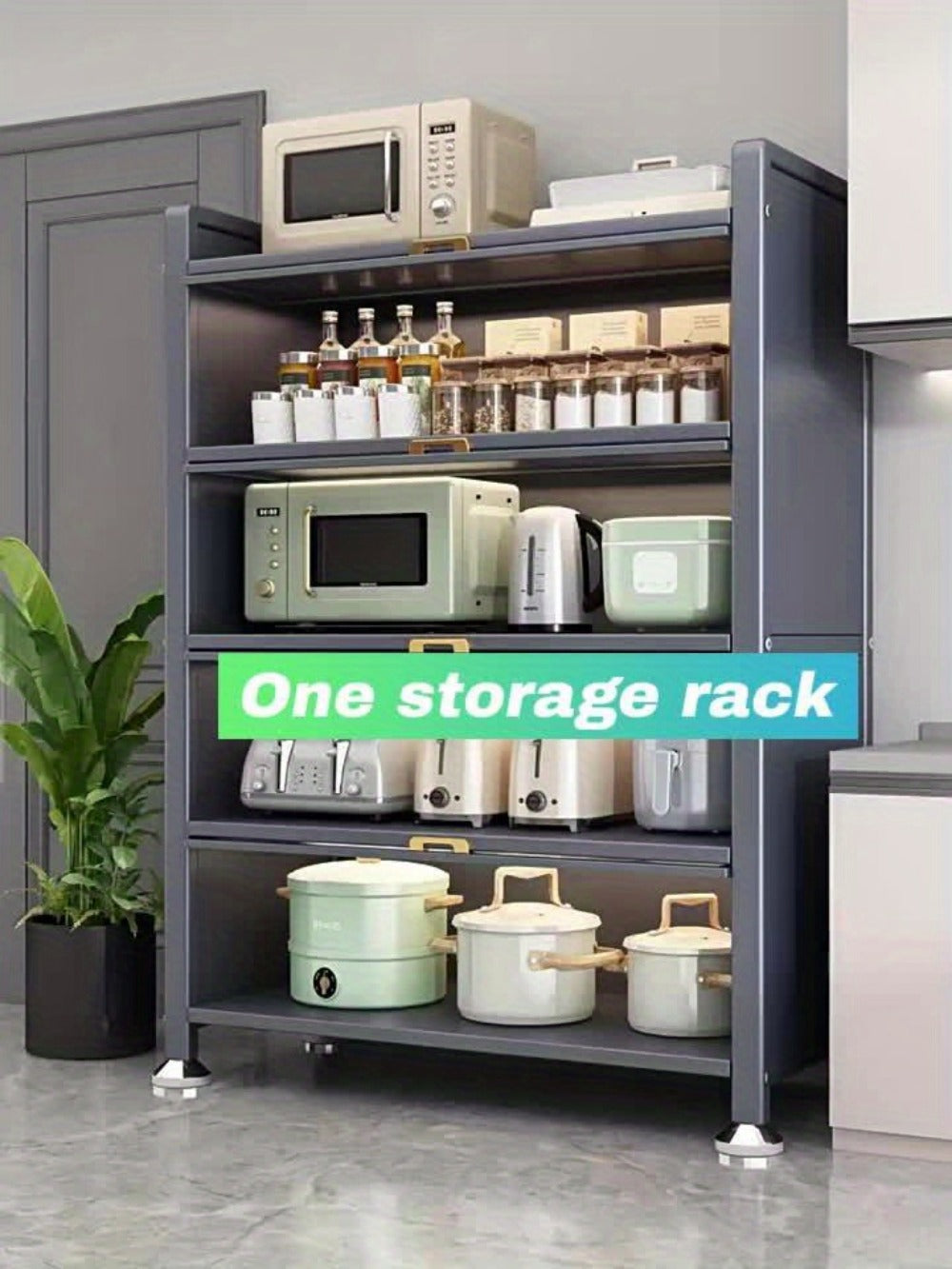 5-Tier Tall Kitchen Cabinet for Organized Everyday Storage and Daily Home Use detail image - detail view 10