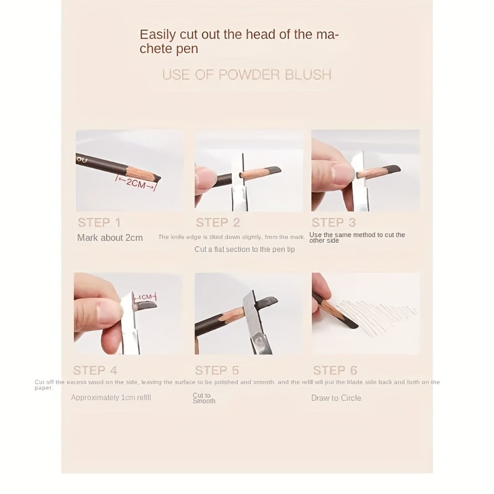 Smudge Proof Waterproof Eyebrow Pencil 4-Pack Double-Ended with Built-In Spoolie Brush – Long Lasting Sulfate Free Natural Brow Look for All Skin Types