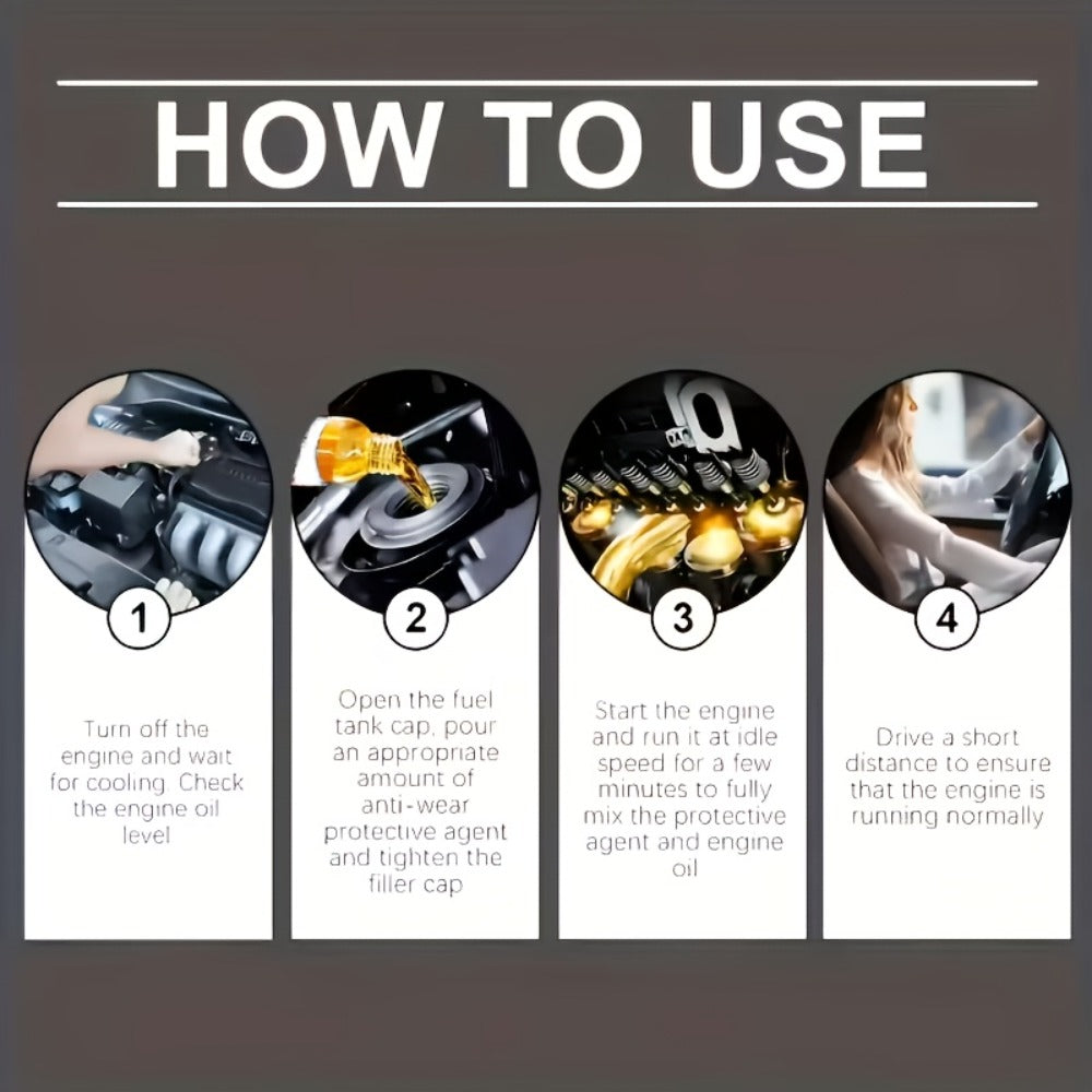 Engine Protection Synergist 30ml – Anti-Noise Anti-Vibration Fuel Saving Engine Oil Additive, Reduces Engine Wear & Vibration, Compatible with All Gasoline & Diesel Vehicles
