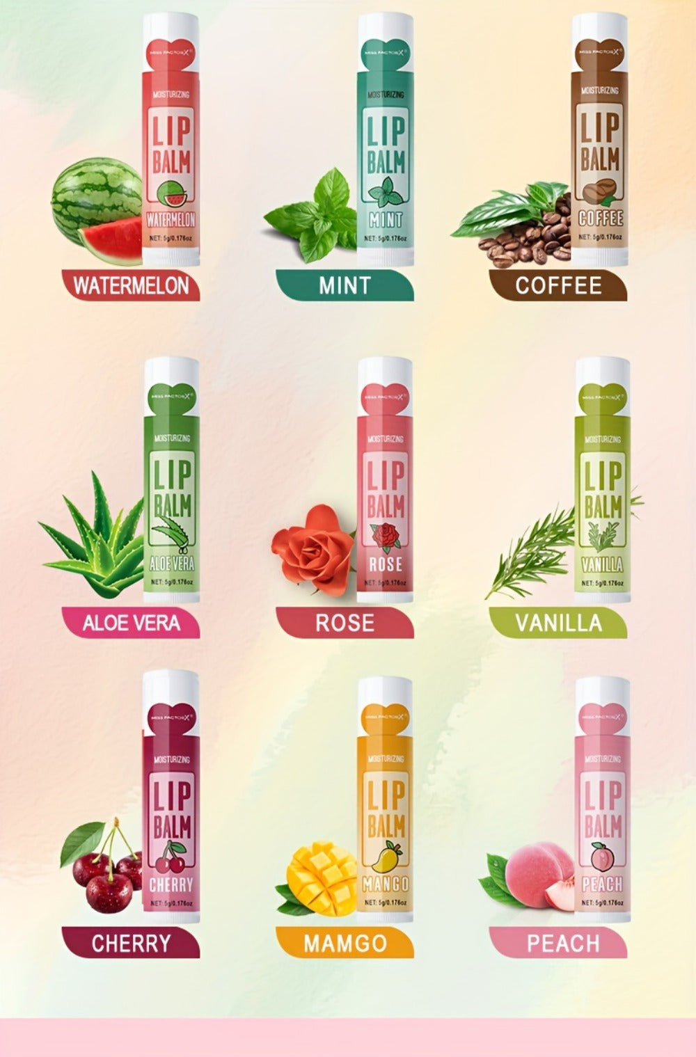 Glycerin Lip Butter Set 60 Pieces – 12 Scents Moisturizing Glossy Lip Balm, Deep Hydration for Soft Dry Lips, Valentine's Day & Holiday Gift Set for Women & Girls