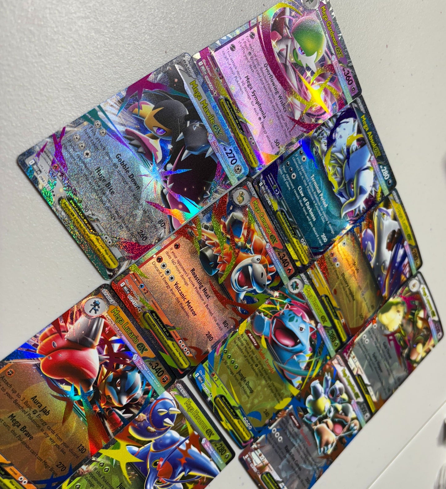 Pokemon MEGA EX Card Lot 3-Card Bundle – All Mega EX Guaranteed, Authentic Holographic TCG Cards Assorted Sets, Best Collector Gift for Kids Teens Adults Pokemon Fans Birthdays Holidays