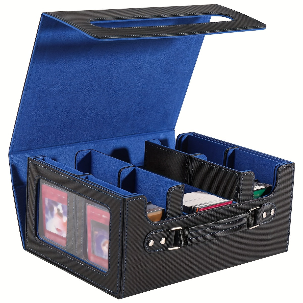 5-in-1 Card Storage Box 400+ Cards – Detachable Sports Card Organizer Display Case for Pokemon MTG Baseball Football TCG Trading Cards, Collector Gift, 4 Colors