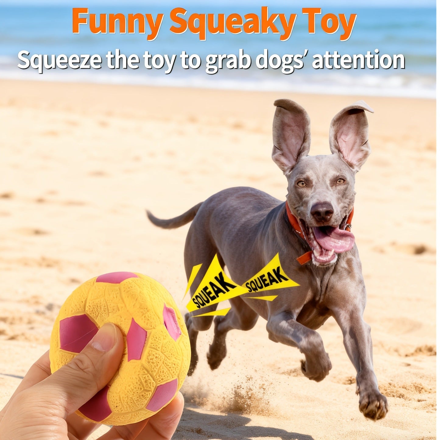 Latex Squeaky Dog Balls 4 Pack Soft Bouncy Sport Fetch Balls for Puppies & Small Dogs - 2.8 Inch Vibrant Color Chew Throw & Fetch Toy Set for Interactive Play