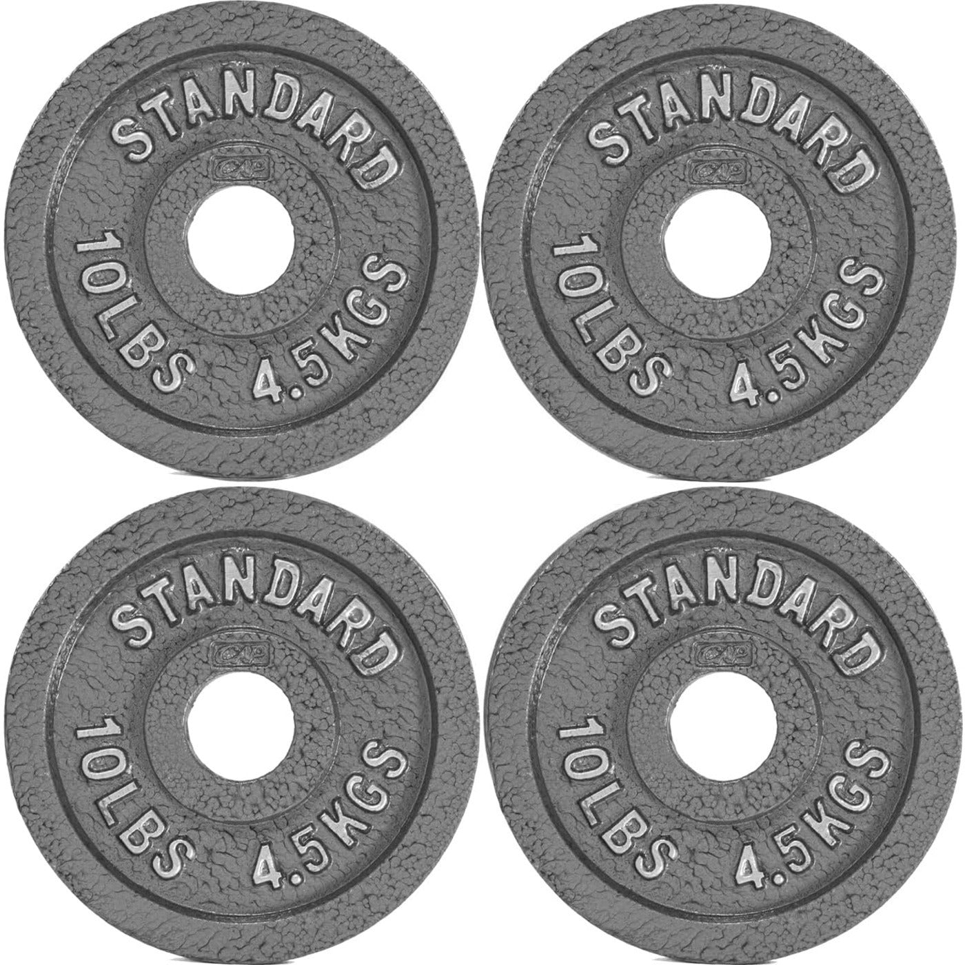 Cast Iron Weight Plates 2-Inch Standard Barbell Plates Solid Iron Gym Weights for Strength Training Weightlifting Bodybuilding Powerlifting Home Gym Multiple Sizes 2.5LB to 100LB