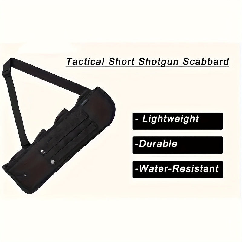 Tactical Shotgun Holster with MOLLE System – 19" 600D Oxford Cloth, Adjustable Strap & Shell Loops, Lightweight Hunting & Shooting Scabbard for Tactical Vests, Belts & Packs