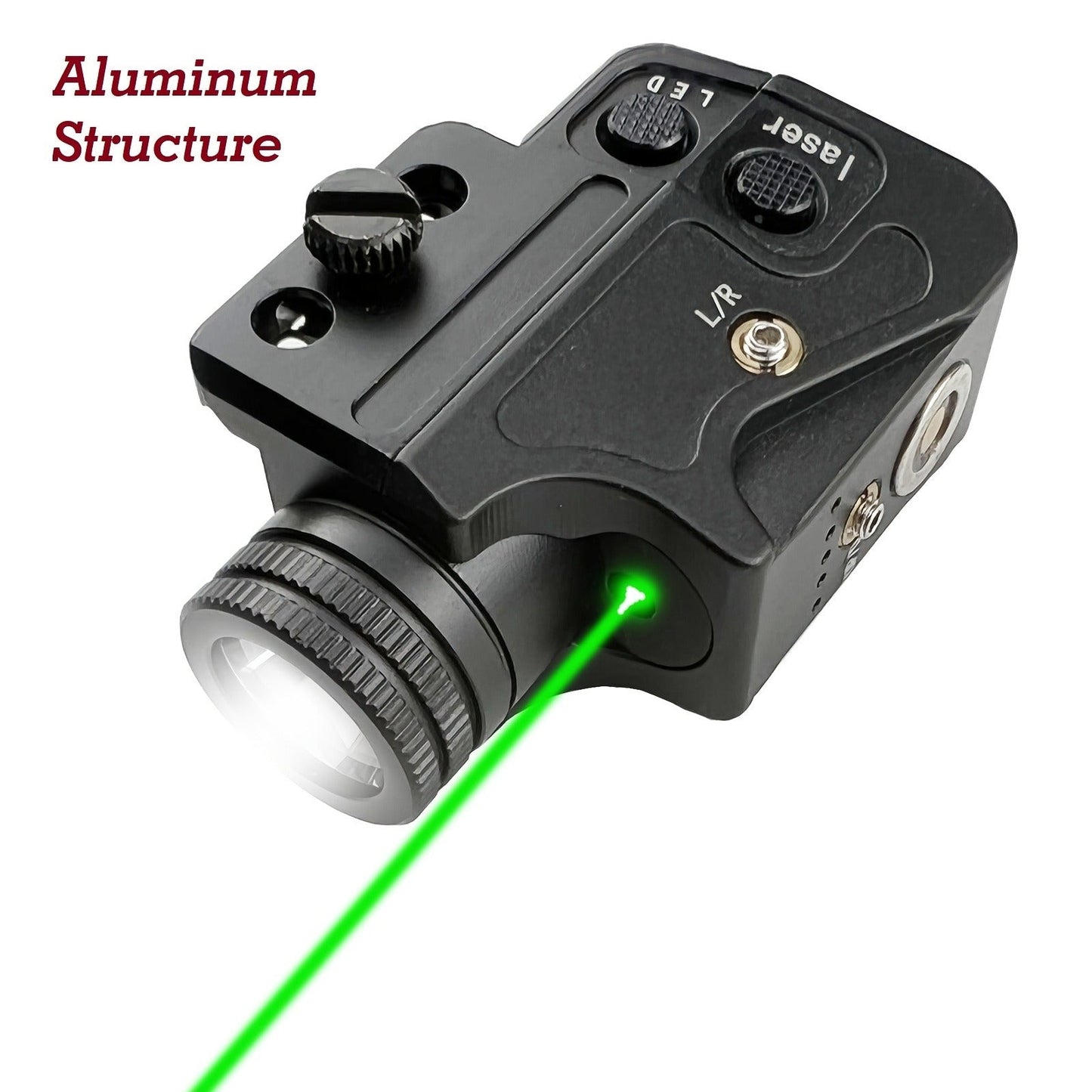 Tactical Green Laser Sight with LED Flashlight Combo - USB Rechargeable, Picatinny Rail Mount, Ambidextrous for Pistols, Rifles & Airguns
