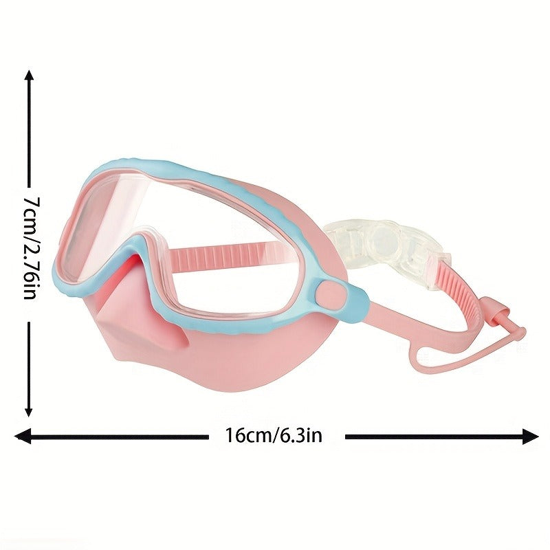 Waterproof Swim Goggles – Oversized Anti-Fog HD Lens, Comfort Fit