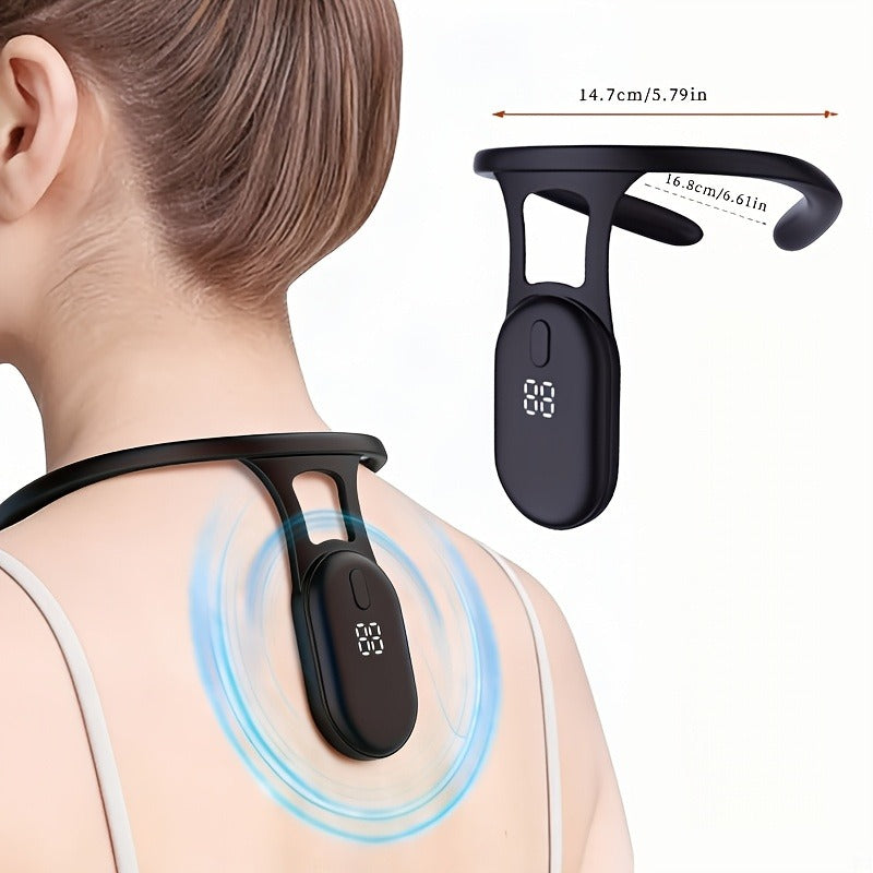 Smart Posture Corrector with Vibration Reminder – Intelligent LCD Back & Neck Brace for Hunchback Correction | Wearable Sitting Posture Reminder Device for Adults, Office Workers & Students
