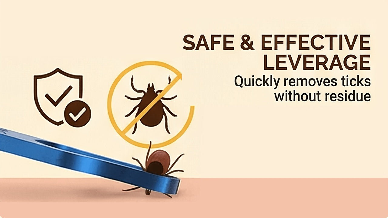 Tick Remover Tool Aluminum - Safe Quick Tick Removal for Dogs Cats Pets Animals & Humans, Essential Outdoor Camping Hiking Tick Hook, Available as Single or 2-Pack