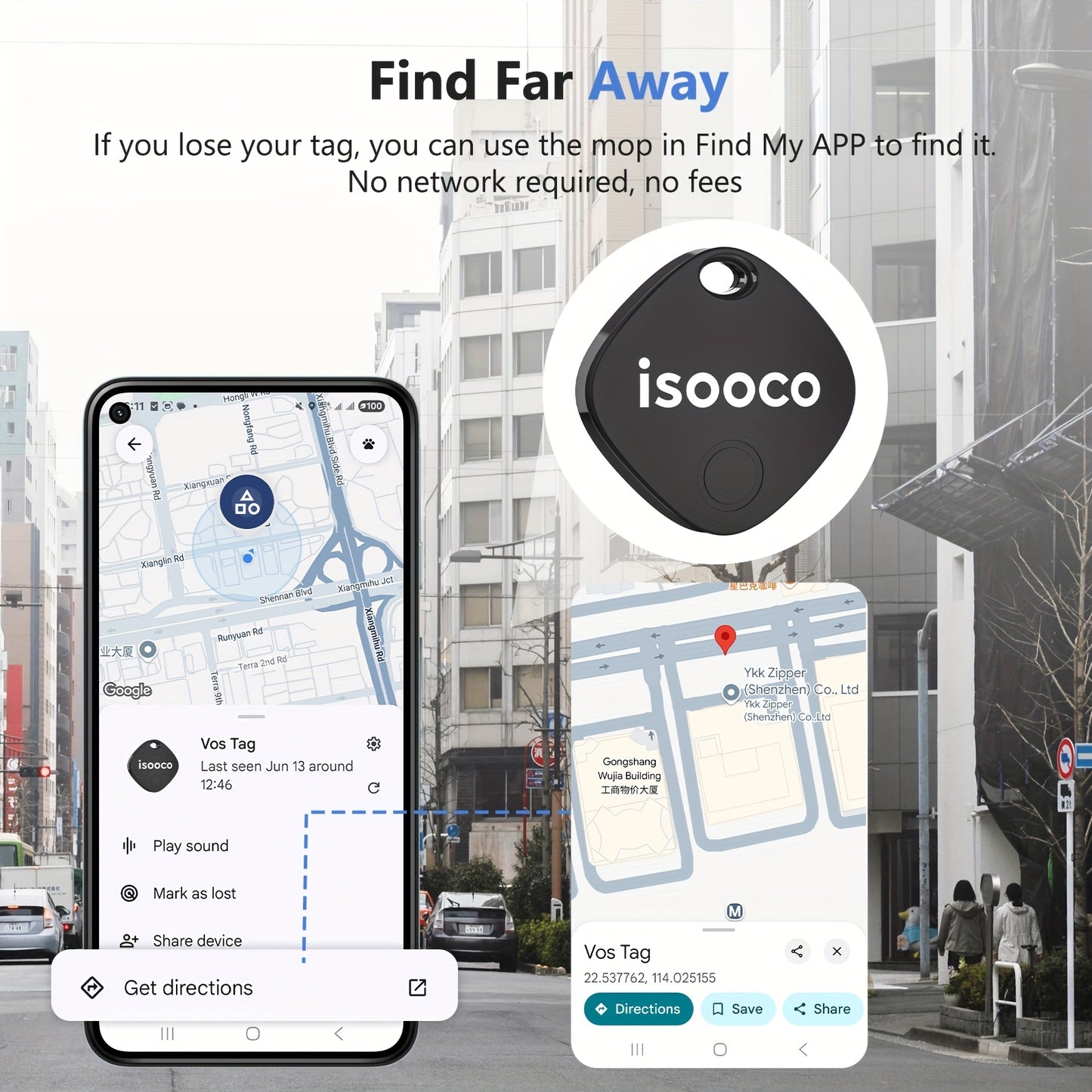 ISOOCO Mini GPS Tracker Dual System Wireless Tracker, No Monthly Fee Real-Time Locator, IOS And Android Compatible, 24/7 Tracking for Cars, Trucks, Suvs, Motorcycles, Boats, Trailers, Tracker, Tracker Device, Tracker for