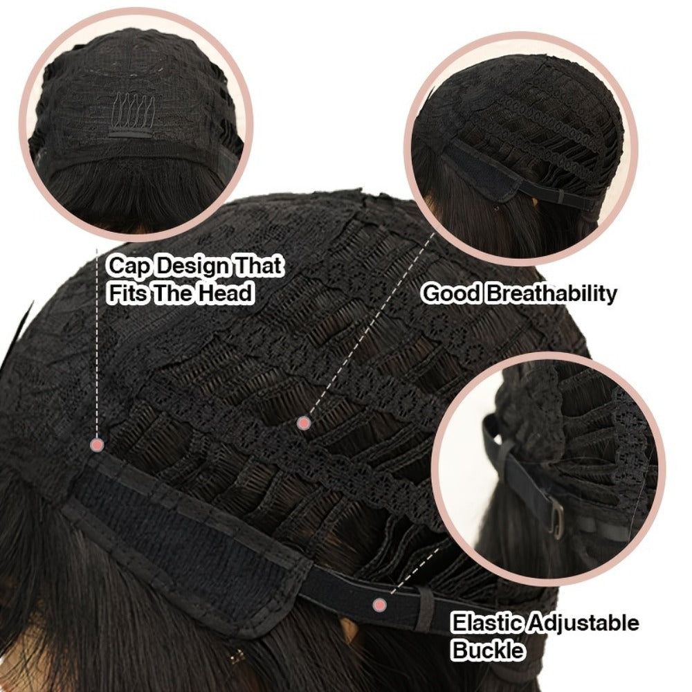 Human Hair Bob Wig Glueless Pre Plucked Pre Cut Pixie Bob Natural Black 8 Inch 130% Density Virgin Brazilian Hair Wig for Black Women