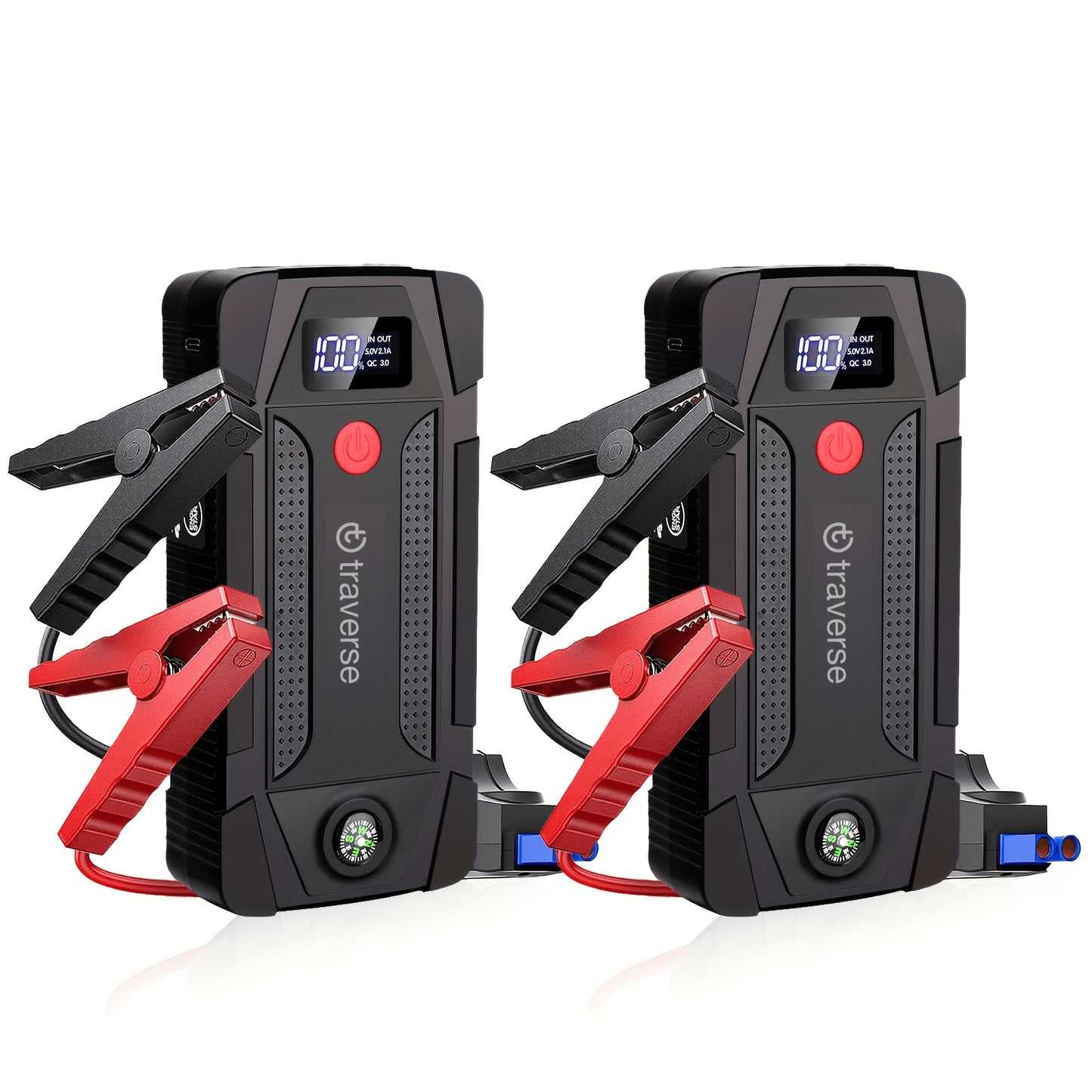 12V Portable Car Jump Starter 1000A Peak Battery Jumper Starter Jump Box for Car Battery, for Gas & Diesel Cars with USB Charge Ports & LED Flashlight, 6400mAh Power Bank