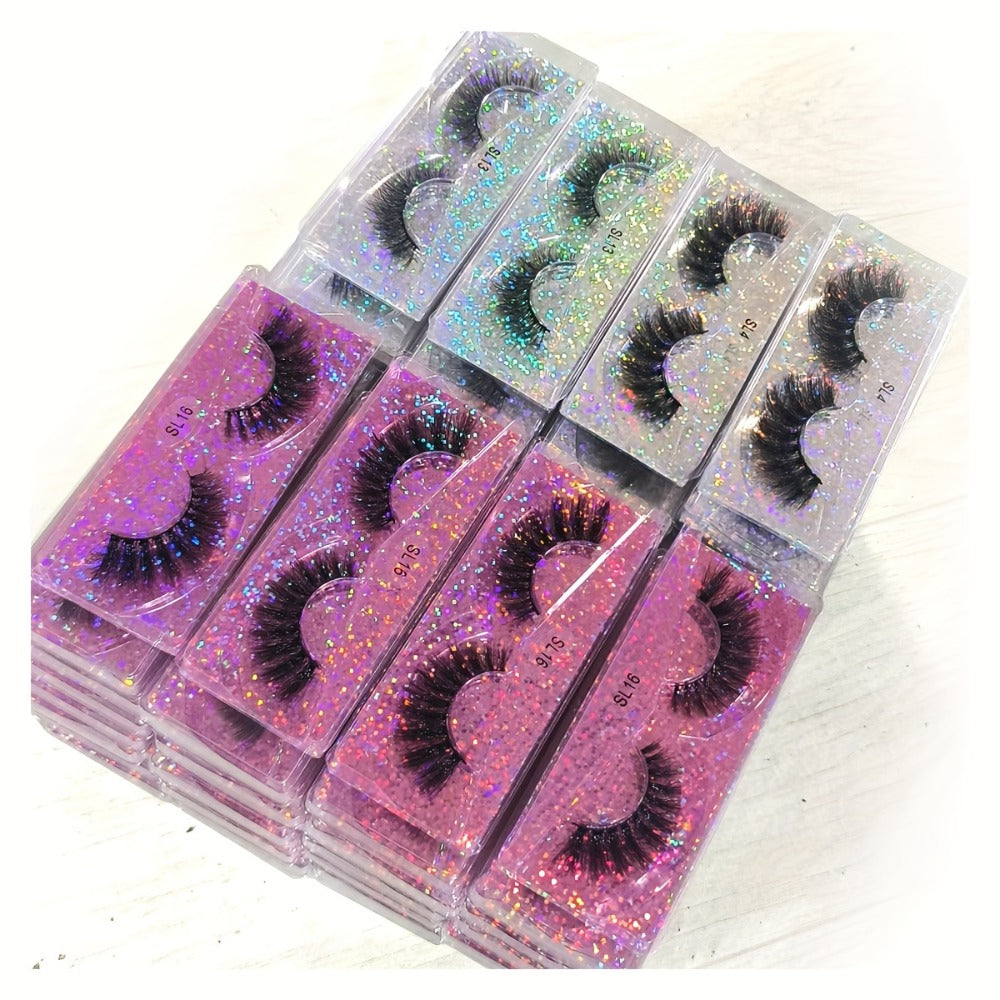 Russian DD Curl False Eyelashes 20 Pairs 5 Mix Styles – Cat Eye Extra Thick Fluffy Natural Reusable Lightweight Lash Multipack for Daily Wear, Parties & Special Occasions