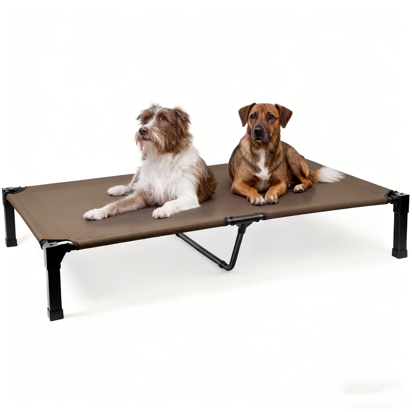 Elevated Dog Bed with Cooling Mesh & Metal Frame - Raised Dog Cot Bed with Washable Breathable Mesh, No-Slip Feet, Portable Dog Bed for Outdoor & Indoor Use, Available in 4 Sizes & 7 Colors