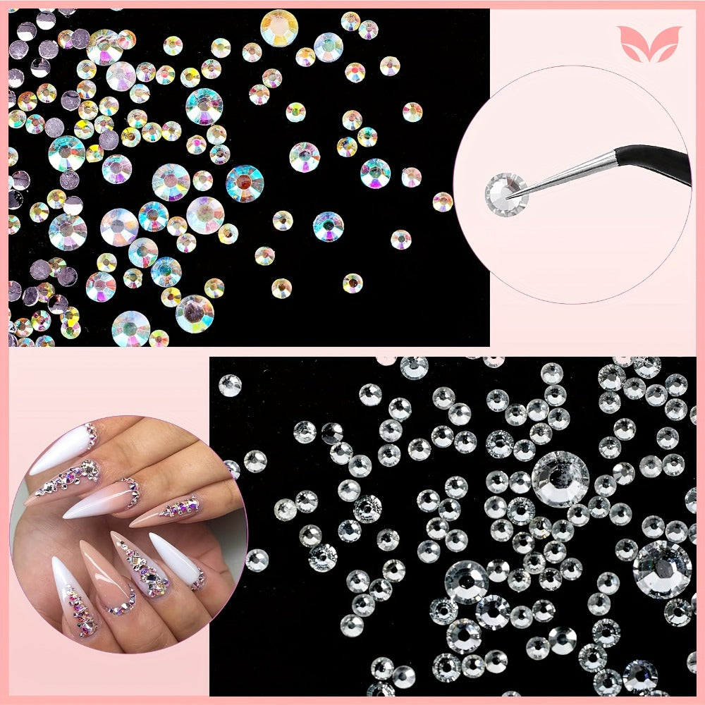 Complete Acrylic Nail Art Kit with Glitter — Pink Clear White Acrylic Powder 12 Color Glitter Powder Nail Liquid Clippers Full Tool Set All-in-One Manicure Gift for Nail Lovers