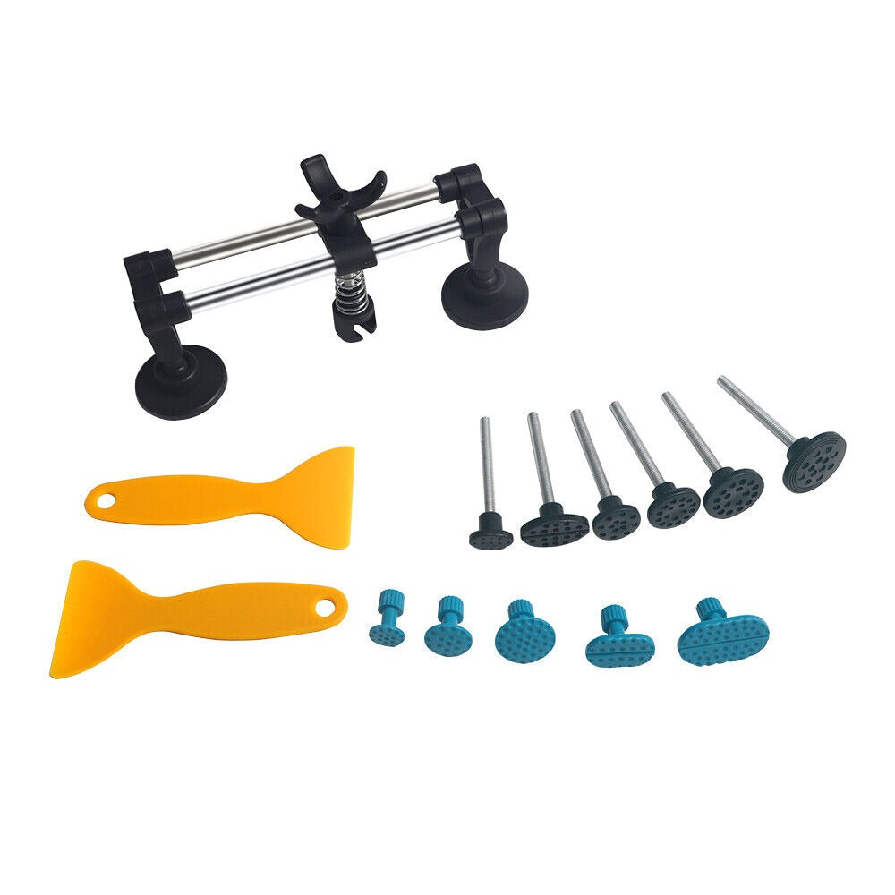 Paintless Dent Repair Kit with Bridge Puller Tabs and Glue Shovel for Car Body Dent Removal Hail Damage Door Ding Repair DIY Auto Body Repair Tool Set
