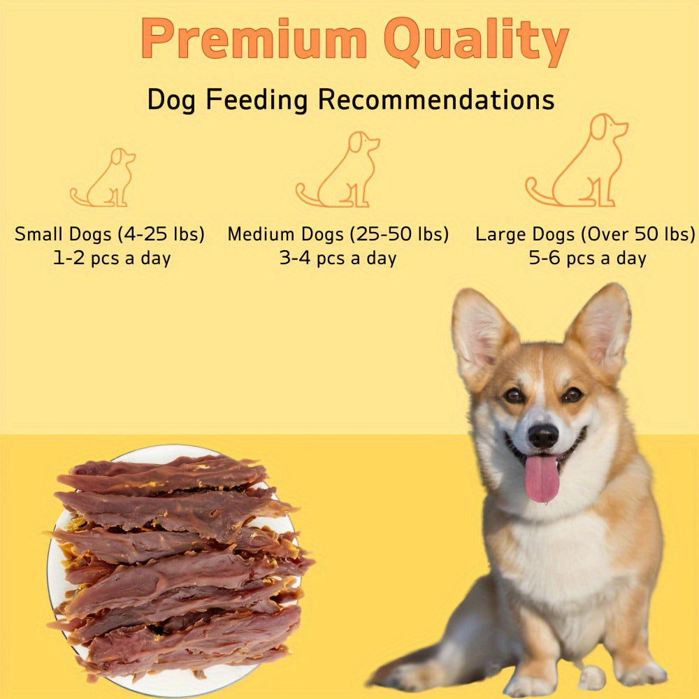 Dog Jerky Treats 400g Mixed Flavor Pack – Chicken & Duck Jerky, High Protein Low Fat, Long Lasting Chews, Digestible Training Reward Snacks for Small Medium Large Dogs
