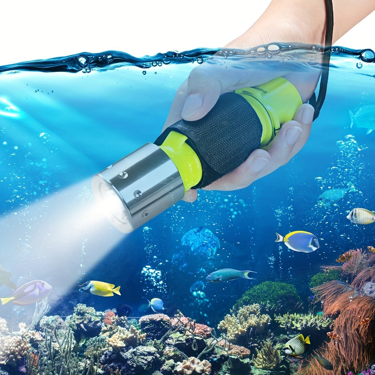 Scuba Diving Flashlight 2-Pack – Waterproof 80ft T6 LED 500 Lumens, Rechargeable 18650 USB, 3 Modes Rotary Switch Dive Light for Snorkeling, Caving & Outdoor Activities (Batteries & Chargers Included)