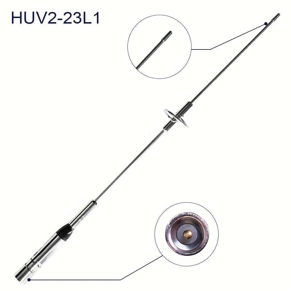 Dual Band Mobile Ham Radio Antenna – VHF UHF 144/430MHz High Gain, 16.9" Stainless Steel, PL-259 Connector