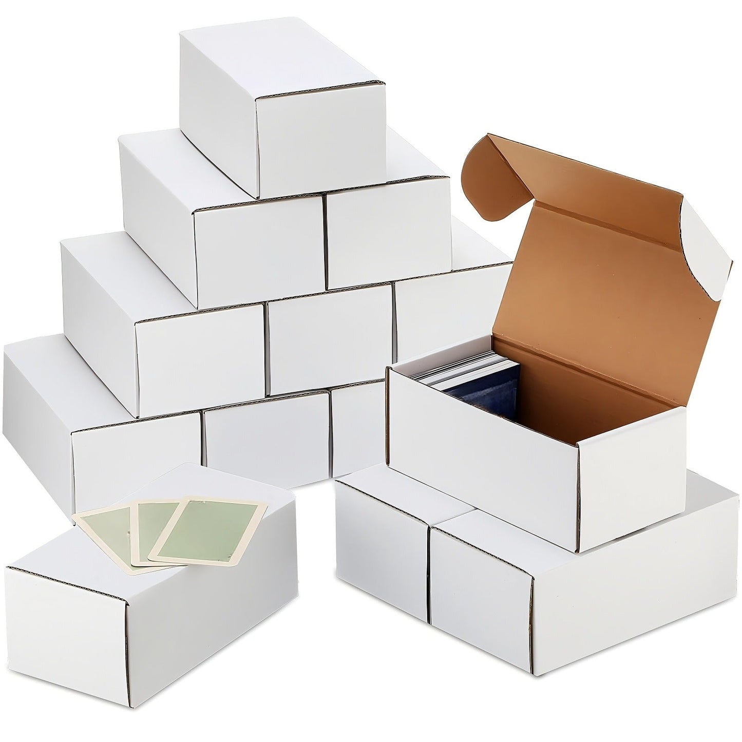 Trading Card Storage Box 20 Pack Cardboard 7x3.7x2.8 Inch Baseball Card Storage Boxes Collectible Cases for Sports Cards Gaming Cards TCG MTG Pokemon Card Collecting Holder Supplies Upgraded Version