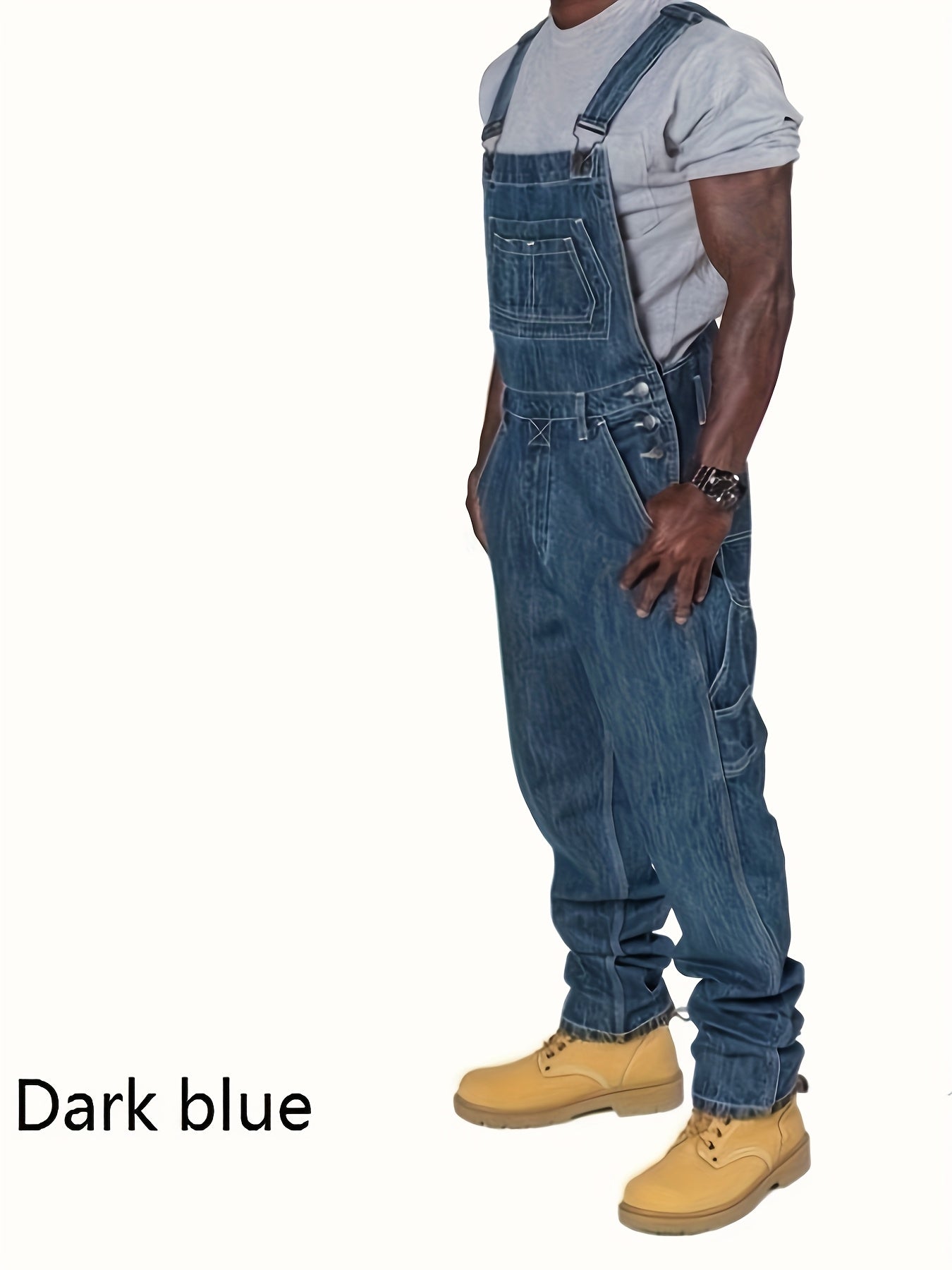 Men's Utility Jumpsuit - Multi-Pocket Denim Style 063461