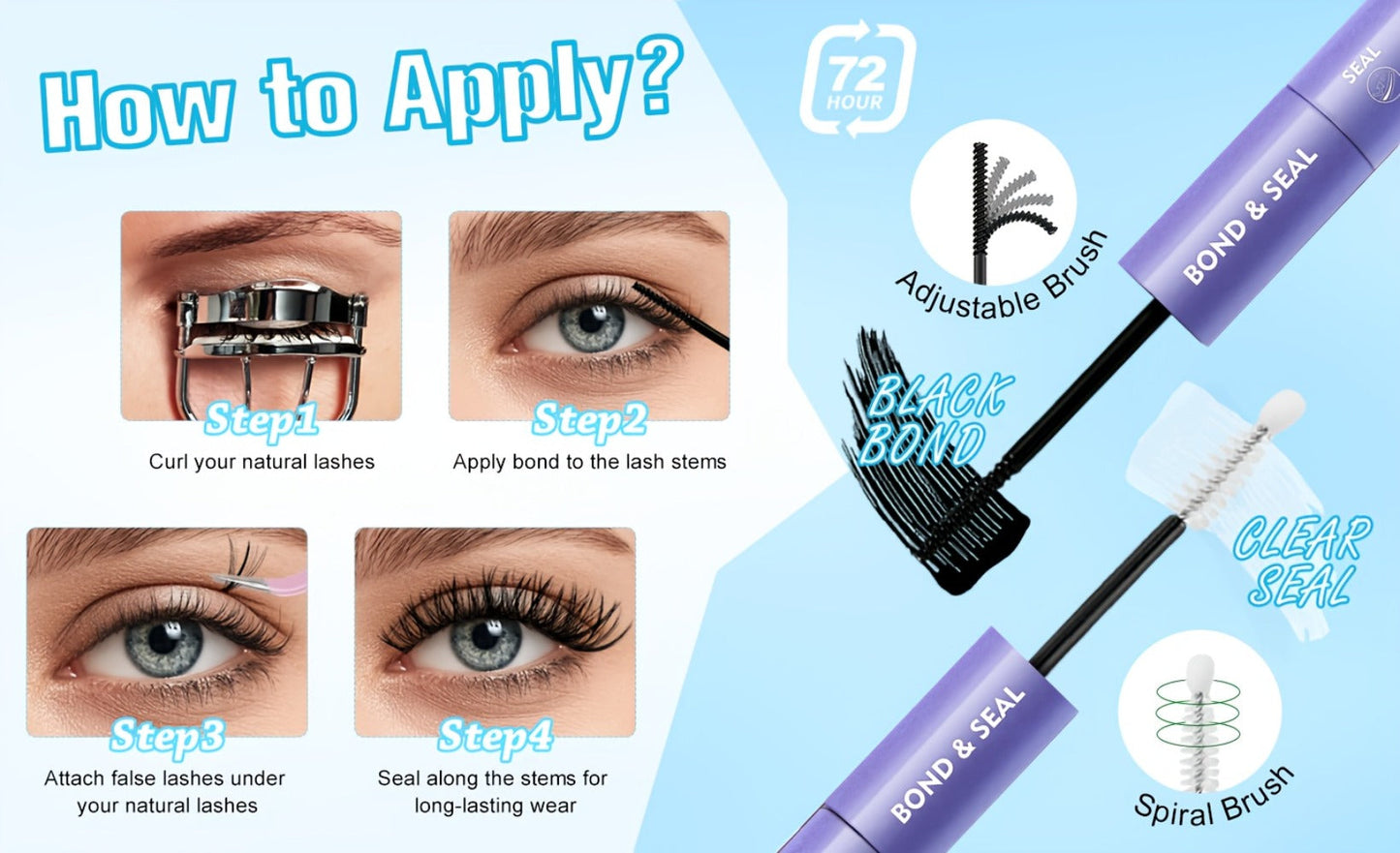 800Pcs Fluffy Wispy Lash Clusters Kit — 30D 40D Mixed Length 8-16mm DIY Eyelash Extensions with 2-in-1 Bond & Seal Glue and Tweezers, Natural Long-Lasting Cluster Lashes for Everyday Wear & Events