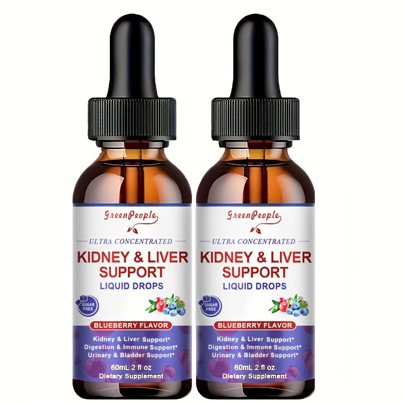 Milk Thistle Liver & Kidney Support Liquid Supplement 27-in-1 Vegan Herbal Formula — Alcohol-Free Fast-Absorbing Detox | Liver Enzyme Balance Kidney Filtration Urinary Wellness | 60ml or 120ml
