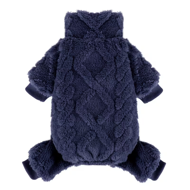 Fleece Dog Sweater Turtleneck Jumpsuit for Small Dogs & Cats 1-15 lbs - Soft Warm Winter Puppy Pajamas Onesie, Machine Washable Open Belly Pet Clothes for Girls, XXS-M, 6 Colors