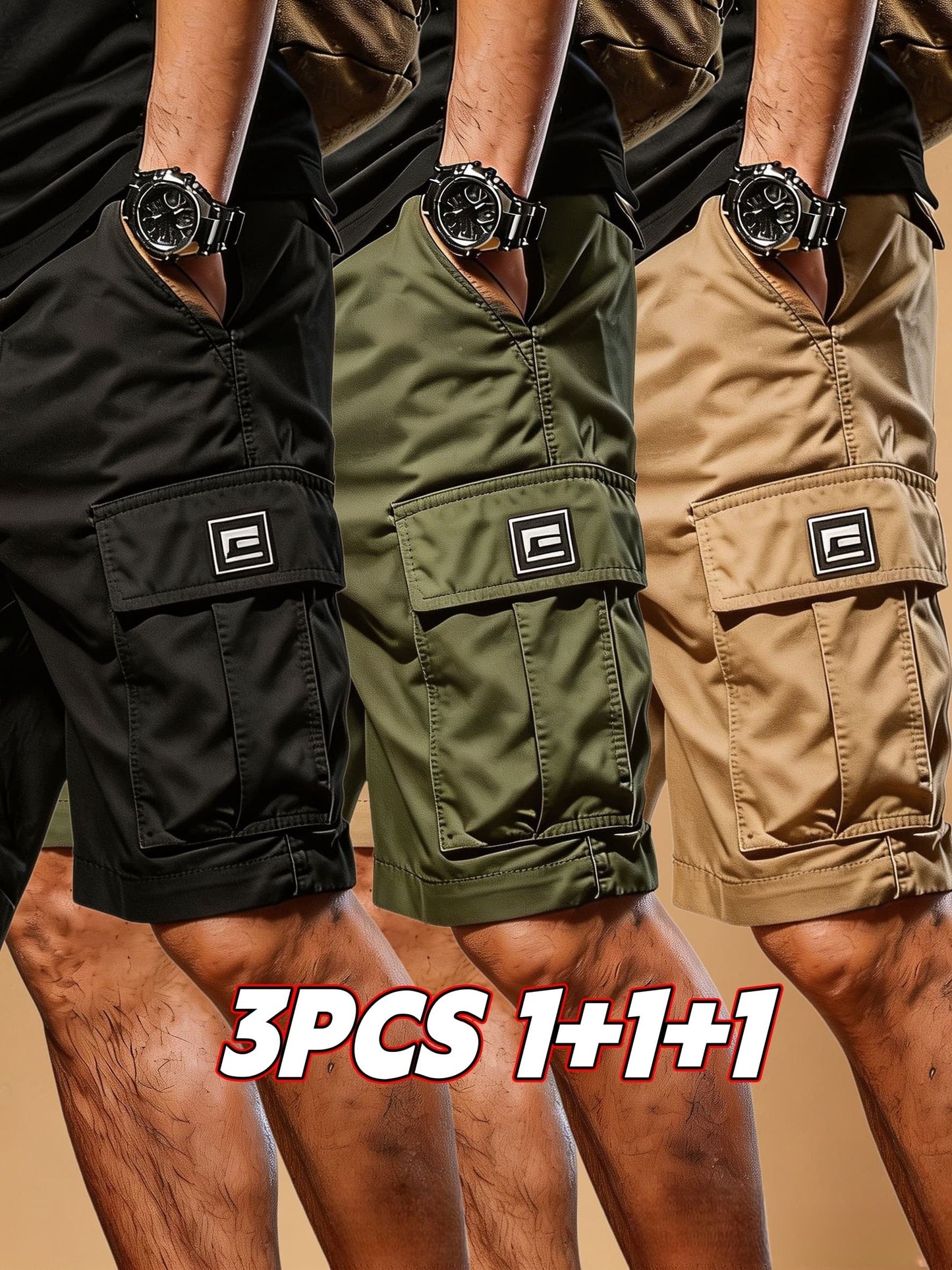 Men's Cargo Shorts - Drawstring Waist With Pockets Weekend Style 215653