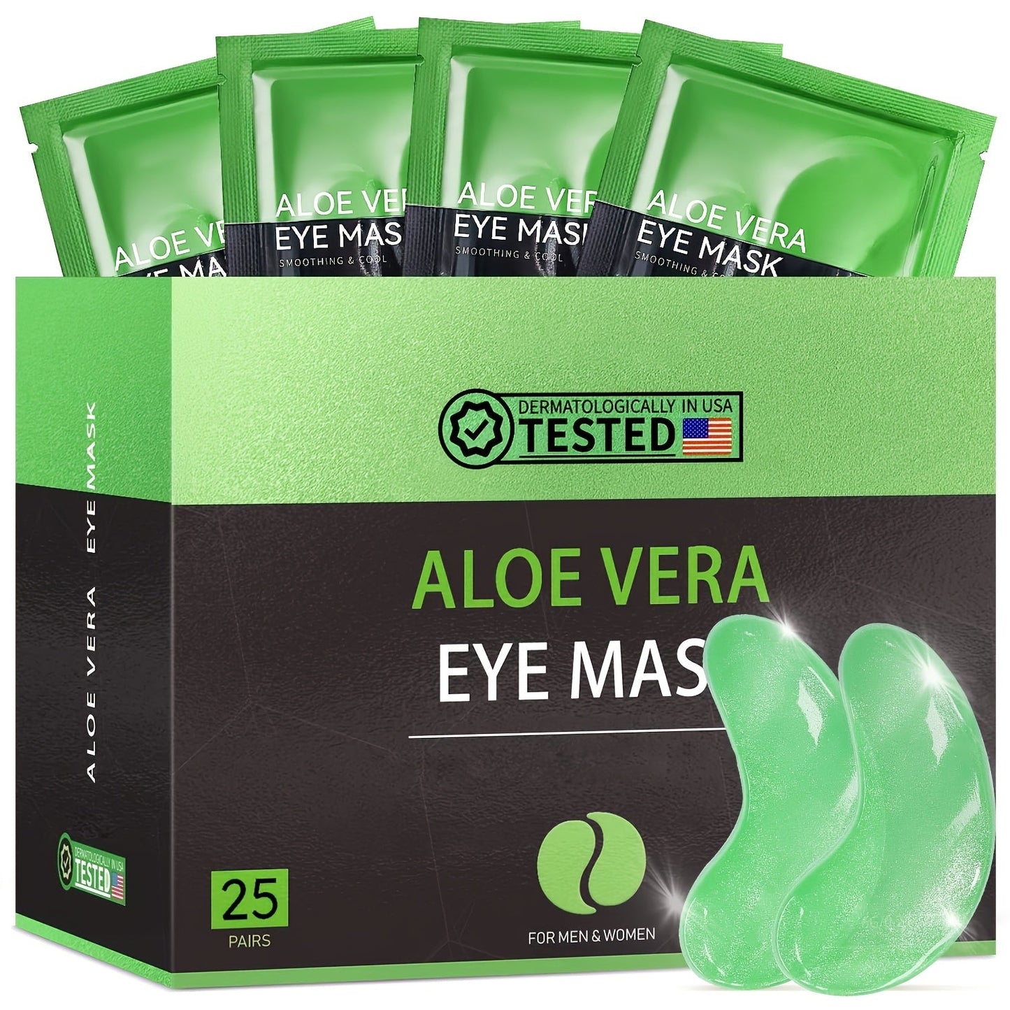 Under Eye Patches Collagen 25 Pairs 3-Formula Choice — Caffeine for Dark Circles & Puffiness | Hyaluronic Acid for Deep Hydration | Aloe Vera for Soothing & Cooling | All Skin Types Men & Women