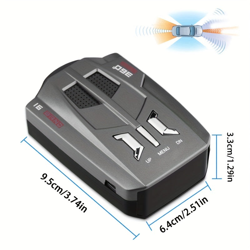 Driving Aids for Cars, New Radar Detectors with Long Range Detection, Mute Memory, LED Display, City/Highway Mode
