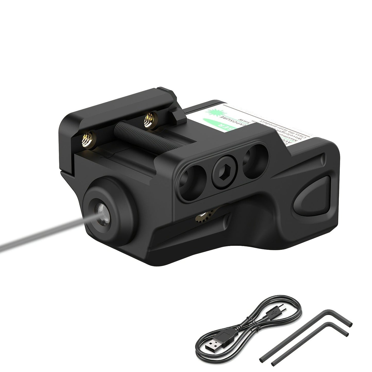 Picatinny Rail Laser Sight USB Rechargeable Low Profile 1-5mW for Handgun Pistol Red Green Blue Purple IR Multiple Colors Polyamide