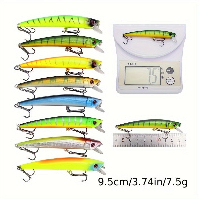 Minnow Fishing Lures Set 43pcs – Plastic Crankbait Hard Baits for Freshwater & Saltwater Angling
