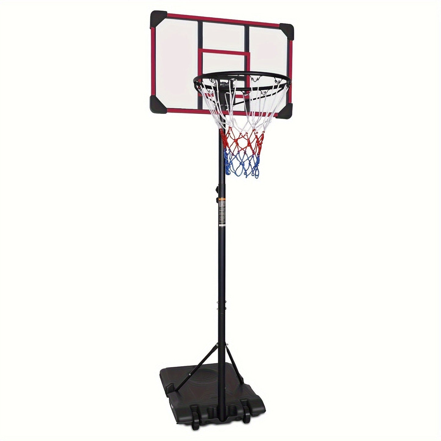 Height Adjustable Basketball Hoop 5.6-7Ft Portable Basketball System with 28" Backboard & Wheels for Outdoor Indoor Use