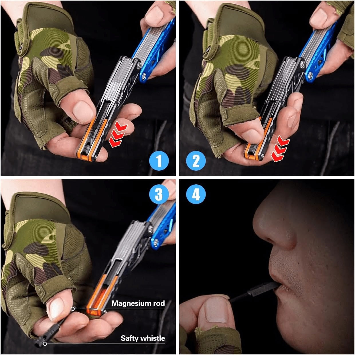 18-in-1 Multitool Hammer with Pliers & Wire Cutters