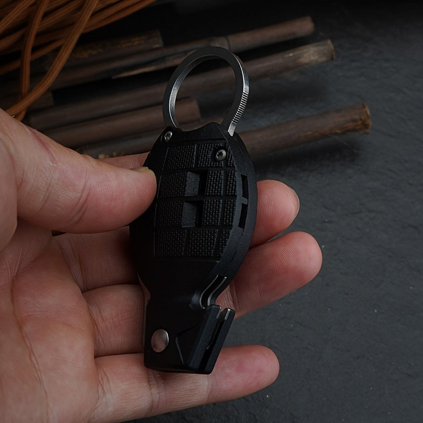 3-in-1 Golf Divot Tool Set with Whistle Keychain Clip EDC Multi-Tool Spring Button Opening Pocket Outdoor Survival Accessory