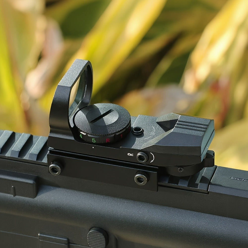 Red Green Dot Sight 33mm with 4 Reticle Modes – Dual Illuminated Rifle Scope, 1x Magnification, 1 MOA Adjustment, Parallax-Free Rail Mount Optic for Hunting, Target Shooting & Tactical Use on Rifles Shotguns Carbines