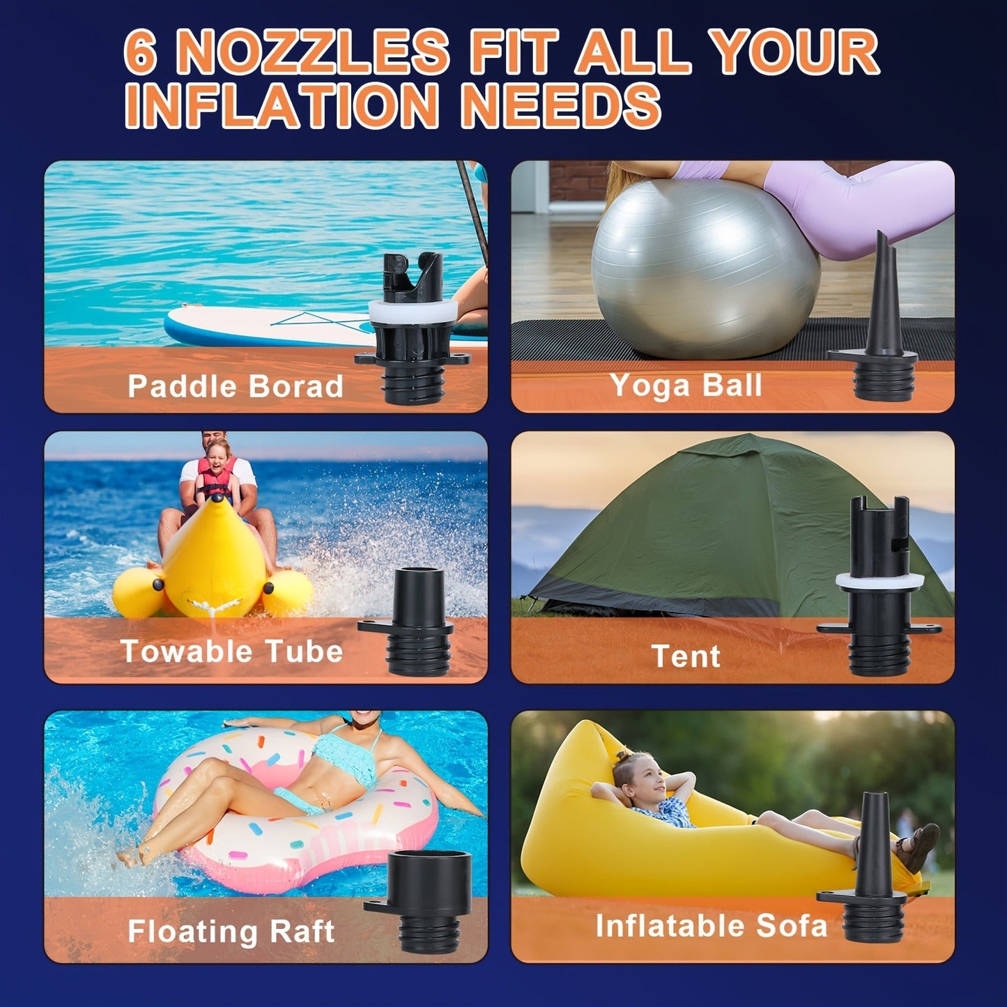 Electric SUP Pump 20PSI Portable Paddle Board Air Pump Quick Inflate Deflate for Stand Up Paddle Boards Kayak Inflatable Boat Tent Outdoor